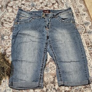 Angels Denim Cropped Jeans in Blue